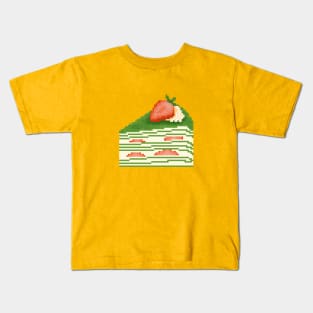 Matcha Strawberry Crepe cake Kids T-Shirt